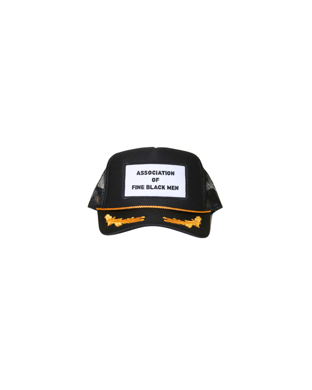 Men's Embroidered Black Trucker Hat