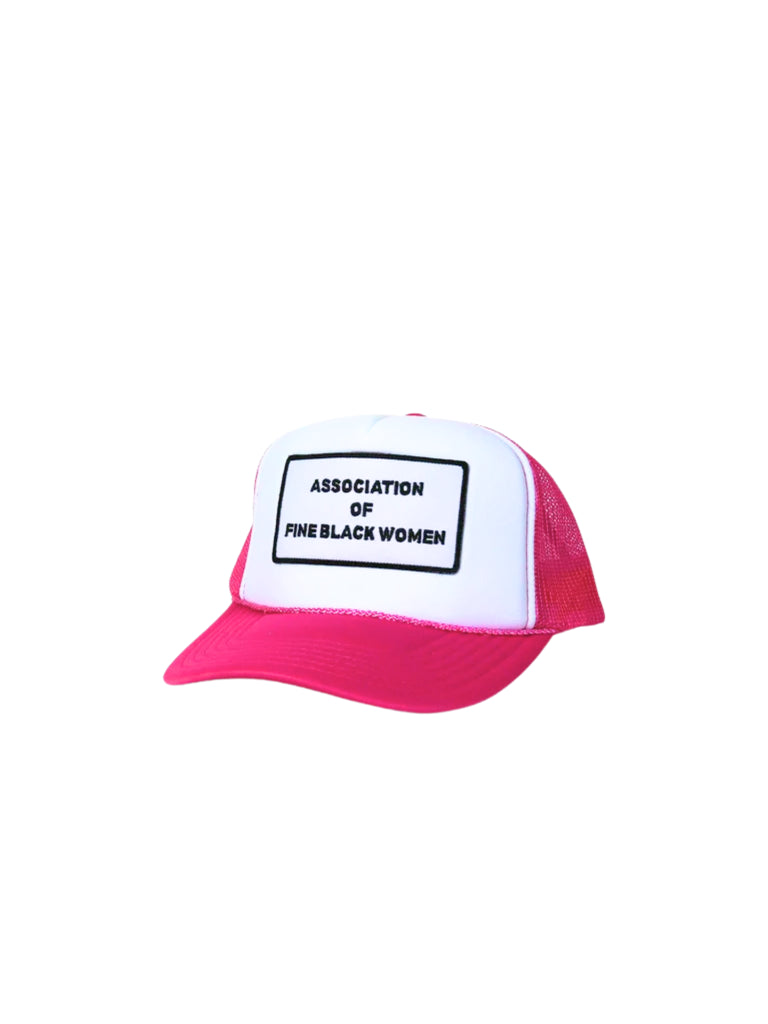 Hot Pink X White Trucker Hat